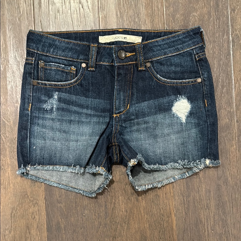 EUC Joe's Jeans Kids Sz 14 Distressed Denim Shorts - Dark Blue